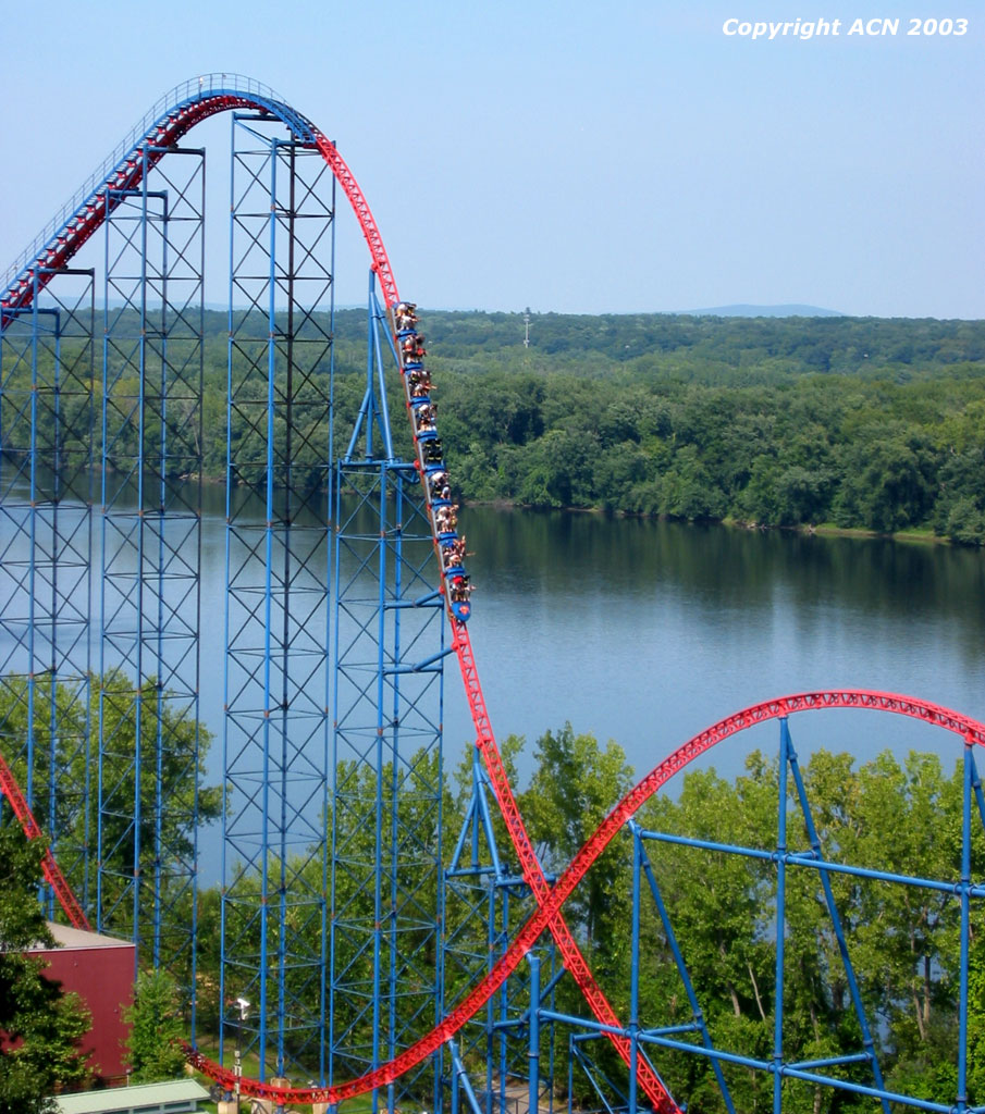 Six Flags New England Superman Ride Of Steel Sros12 Roller Coaster Photos America S